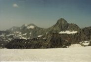 Croce Rossa, Punta Arnas e Bessanese dal ghiacciaio della Ciamarella