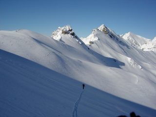 Verso la cima dal Pas de Terre Rouge Sud