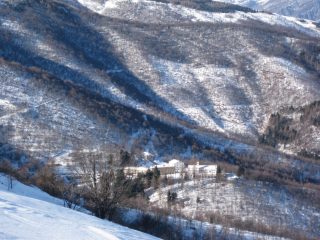 dalla cima vista sul santuario