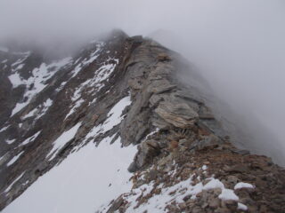 il passo chiave in cresta..
