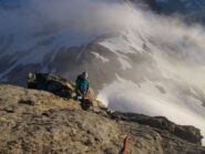 salendo alla Faudery per la cresta nord..