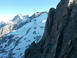 scendendo in traverso sul lato ovest