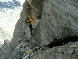 Nel bel mezzo della ferrata.