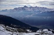 Panorama verso la Valle Centrale e l'Emilius