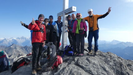 foto di gruppo in vetta all'Usser Barrhorn