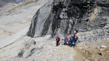 in discesa dal colle dello Schollijoch