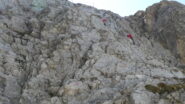 in discesa lungo la facile ferrata